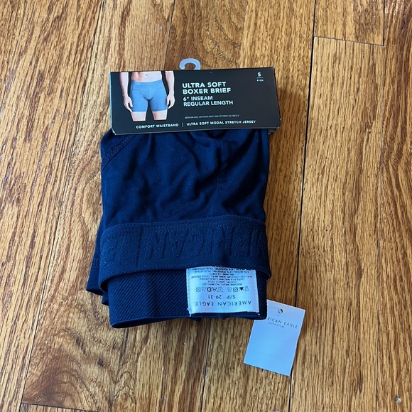 NWT American Eagle Ultra Soft Boxer Brief 6” Inseam Regular Length Navy - Picture 2 of 7